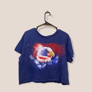 Throwback crop graphic tee